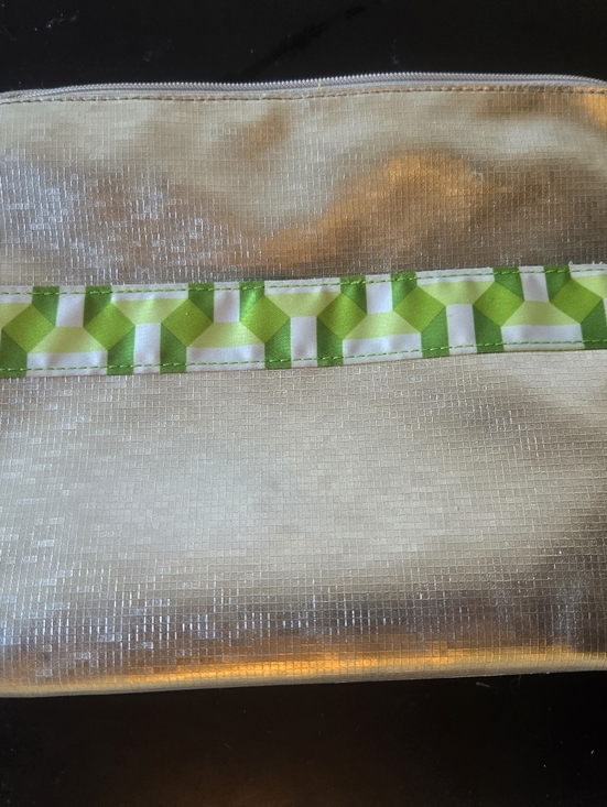 Clinique Handbags - Clinique Green Lined Cosmetic Bag
